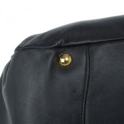 مملوكة مسبقًا Prada Black Soft Leather Baltico Shoulder Bag