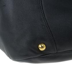 مملوكة مسبقًا Prada Black Soft Leather Baltico Shoulder Bag