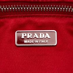 Pre Owned Prada Red Satin Shoulder Bag