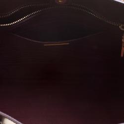 Pre Owned Prada Burgundy Saffiano Metal Leather Medium Gardener's Tote