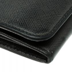 Pre Owned Prada Black Saffiano Metal Leather Continental Wallet