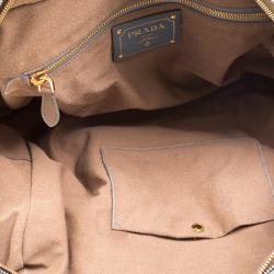 Pre Owned Prada Aquamarine Lux Leather Satchel