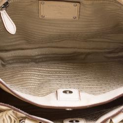 Pre Owned Prada Beige Leather Fringe Tote