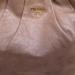 Pre Owned Prada Brown Ombre Leather Hobo