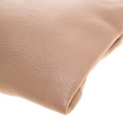 Prada Beige Leather Flat Crossbody Bag