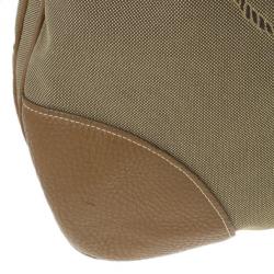 مملوكة مسبقًا Prada Brown Nylon Logo Jacquard Hobo