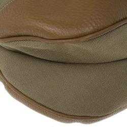 مملوكة مسبقًا Prada Brown Nylon Logo Jacquard Hobo