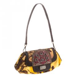 Pre Owned Prada Multicolor Nylon Crystal Embellished Shoulder Bag