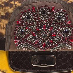 Pre Owned Prada Multicolor Nylon Crystal Embellished Shoulder Bag