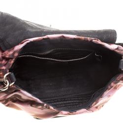 Pre Owned Prada Multicolor Nylon Crystal Embellished Shoulder Bag