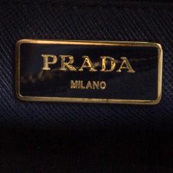 Pre Owned Prada Navy Blue Saffiano Soft Leather Tote
