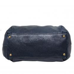 Pre Owned Prada Navy Blue Leather Shopper Tote