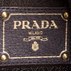 Pre Owned Prada Grey Ombre Leather Satchel