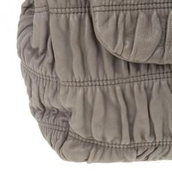 مملوكة مسبقًا Prada Grey Napa Gaufre Chain Shoulder Bag