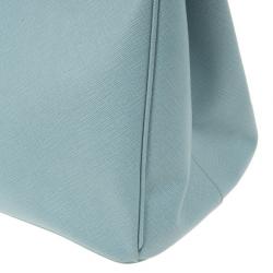 مملوكة مسبقًا Prada Blue Lago Saffiano Lux Large Tote