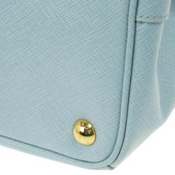 مملوكة مسبقًا Prada Blue Lago Saffiano Lux Large Tote