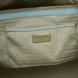 مملوكة مسبقًا Prada Blue Lago Saffiano Lux Large Tote