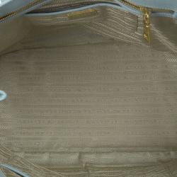 مملوكة مسبقًا Prada Blue Lago Saffiano Lux Large Tote
