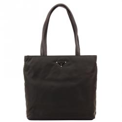 Pre Owned Prada Black Tessuto Nylon Tote