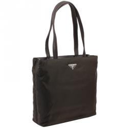 Pre Owned Prada Black Tessuto Nylon Tote
