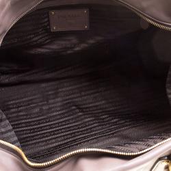 Pre Owned Prada Taupe Soft Leather Top Handle Tote 