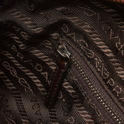 Pre Owned Prada Brown Patent Leather Shoulder Bag