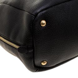 Pre Owned Prada Black Leather Vitello Diano Leather Side Zip Tote