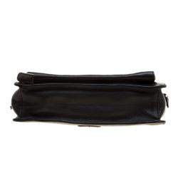 Pre Owned Prada Black Vitello City Leather Zip Clutch