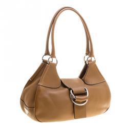 Pre Owned Prada Brown Leather Shoulder Bag