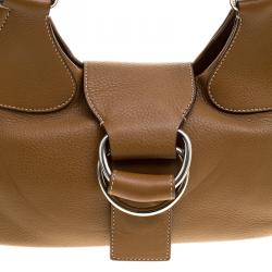 Pre Owned Prada Brown Leather Shoulder Bag