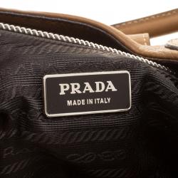 Pre Owned Prada Brown Leather Shoulder Bag