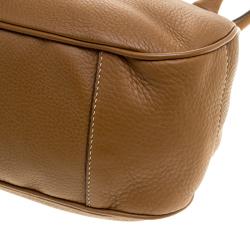 Pre Owned Prada Brown Leather Shoulder Bag