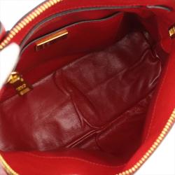 Prada Red Saffiano Leather Top Handle Bag