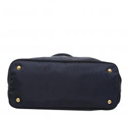 Pre Owned Prada Navy Blue Tessuto Nylon Shopper Tote