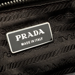 Pre Owned Prada Brown Vitello Daino Leather Pochette Shoulder Bag