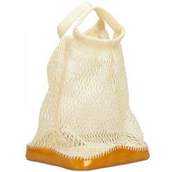 Pre Owned Prada White Thread Mesh Everyday Bag