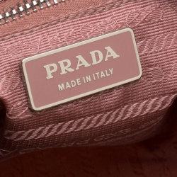 Pre Owned Prada Beige Nylon Baguette Shoulder Bag