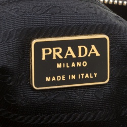 Pre Owned Prada Black Quilted Nylon Chain Tote