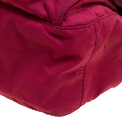 Pre Owned Prada Magenta Nylon Crossbody Bag