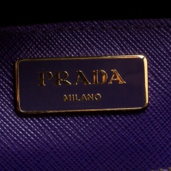 Pre Owned Prada Purple Saffiano Lux Leather Open Promenade Tote