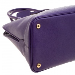 Pre Owned Prada Purple Saffiano Lux Leather Open Promenade Tote