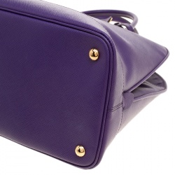 Pre Owned Prada Purple Saffiano Lux Leather Open Promenade Tote