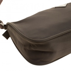 Pre Owned Prada Khaki Tessuto Nylon Pochette