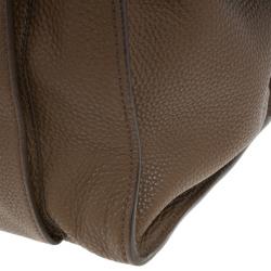 مملوكة مسبقًا Prada Brown Palissandro Vitello Daino Leather Top Handle Bag