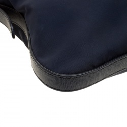 Pre Owned Prada Navy Blue Tessuto Nylon and Leather Crossbody Bag