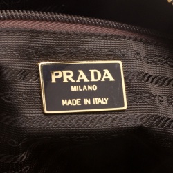Pre Owned Prada Dark Olive Green Nylon Shoulder Bag
