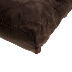 Pre Owned Prada Dark Olive Green Nylon Shoulder Bag