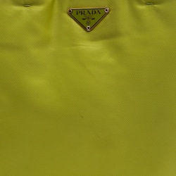 Pre Owned Prada Lime Nylon Tote