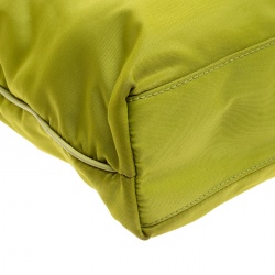 Pre Owned Prada Lime Nylon Tote