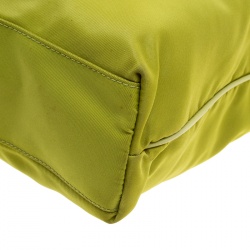 Pre Owned Prada Lime Nylon Tote